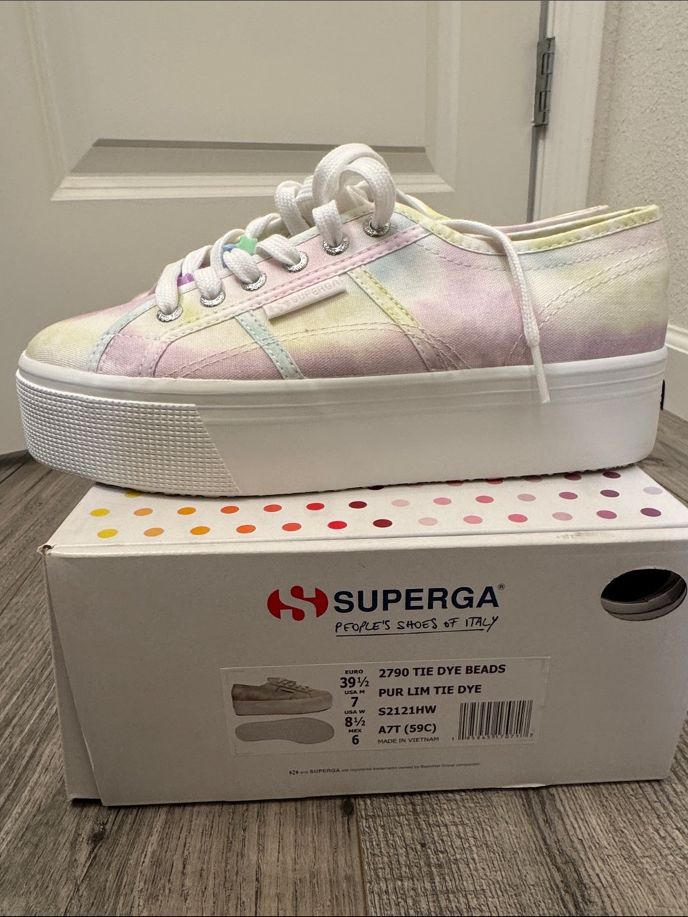 Superga Pastel Tie-Dye Platform Sneaker - Multi Pastel